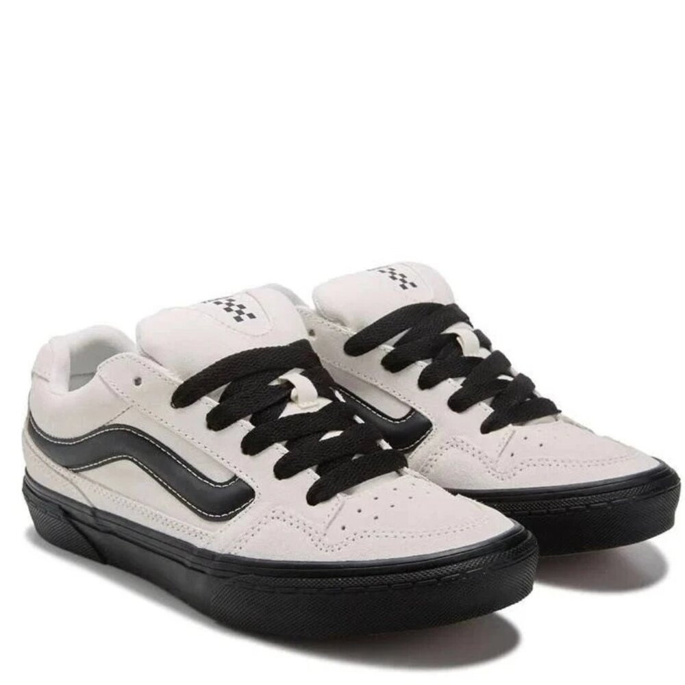 Vans Caldrone Black Outsole Marshmallow White Suede Men's SZ 12 Sneakers